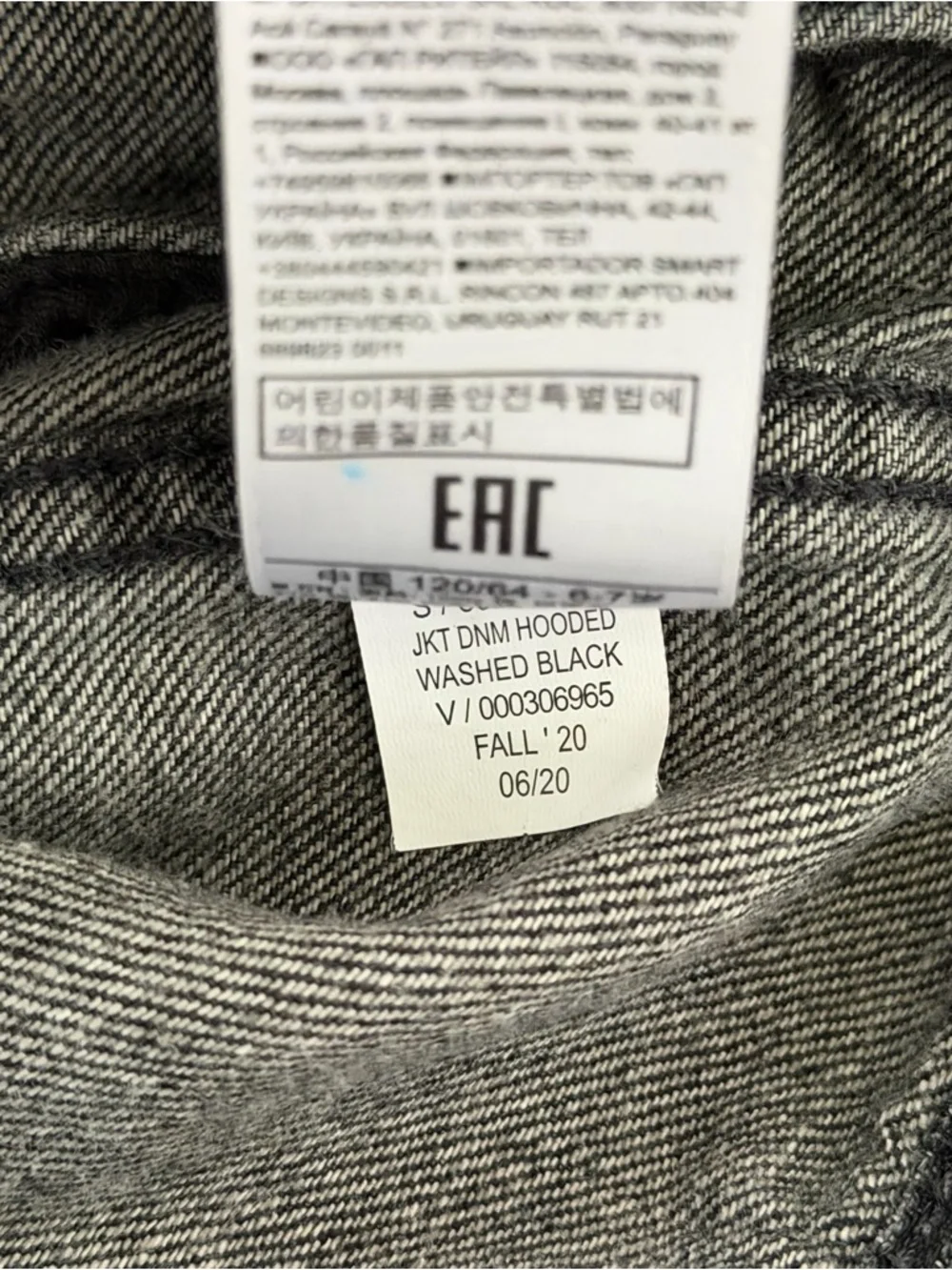 GAP Kids Black Hooded Jean Jacket